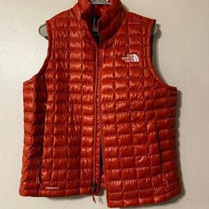 The North Face Orange Quilted Insulated Vest